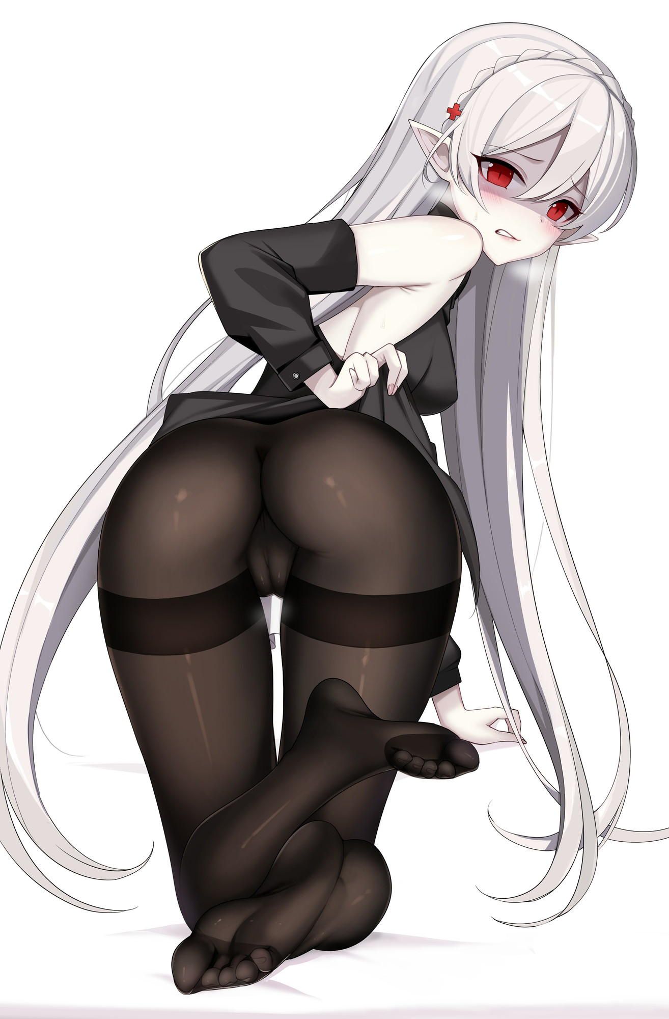 "E-hee..." ♡" stockings and sheer bread through tights... Not Man... The girl who shows ♪ 12