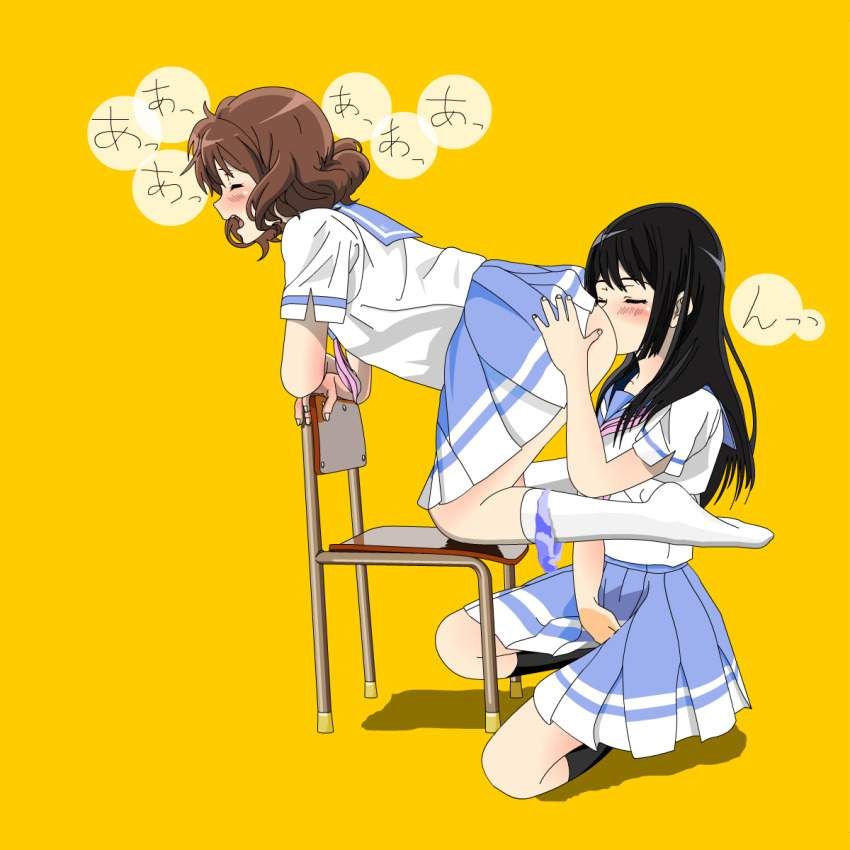 [It's the first time like this] secondary erotic image of girls who are puzzled by licking [butt hair also. 13