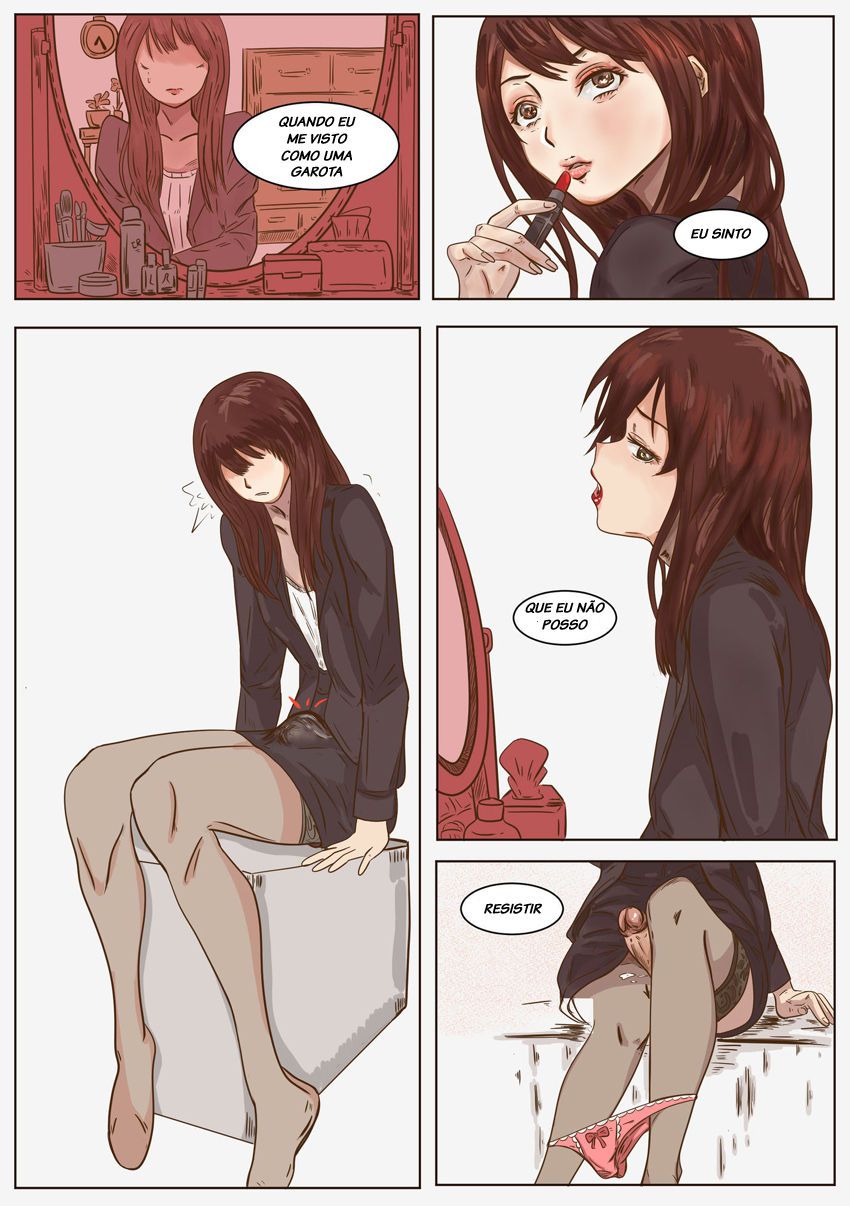 [Valdam] Crossdressing story [Portuguese-BR] [Lia-chan] 4