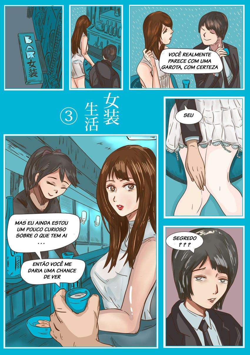 [Valdam] Crossdressing story [Portuguese-BR] [Lia-chan] 8