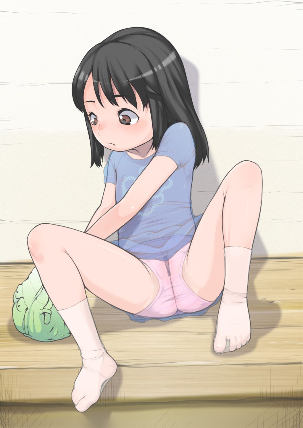 [Sitting Panmolo Lori] strong sitting Panmolo secondary erotic image of the feeling that shows more dignified than the crouching panchira of the secondary Loli girl 13