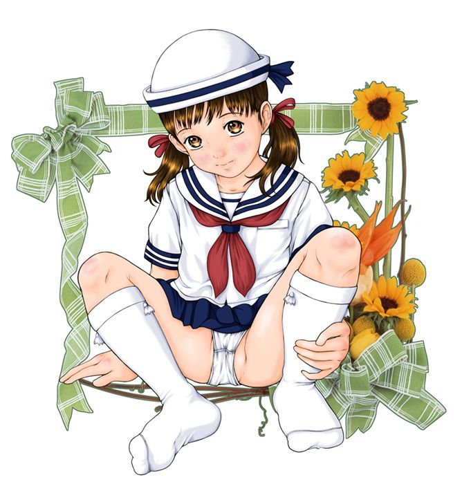 [Sitting Panmolo Lori] strong sitting Panmolo secondary erotic image of the feeling that shows more dignified than the crouching panchira of the secondary Loli girl 18