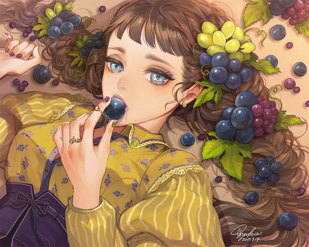 [It's a phantom grape! ] Secondary erotic image of grapes and girls 28