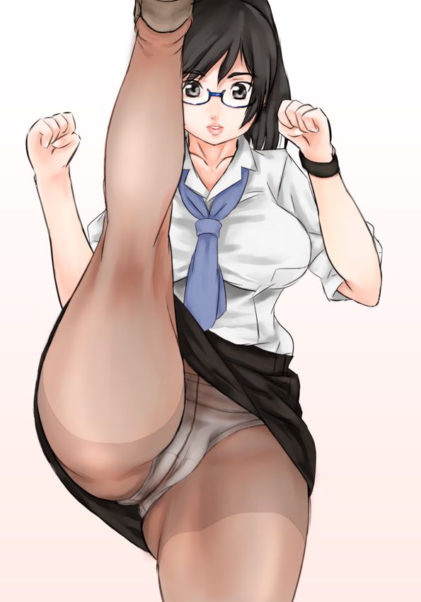 [Secondary] [Secondary] [Punchra High Kick] erotic image of a fighting-based girl who has been high-kicking without hesitation in a short skirt 13