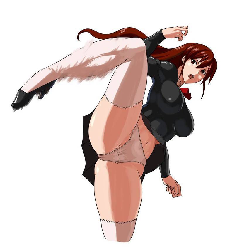 [Secondary] [Secondary] [Punchra High Kick] erotic image of a fighting-based girl who has been high-kicking without hesitation in a short skirt 36