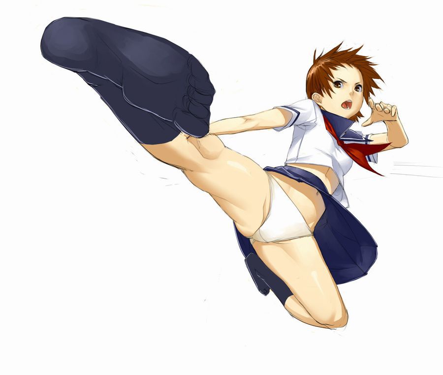 [Secondary] [Secondary] [Punchra High Kick] erotic image of a fighting-based girl who has been high-kicking without hesitation in a short skirt 43