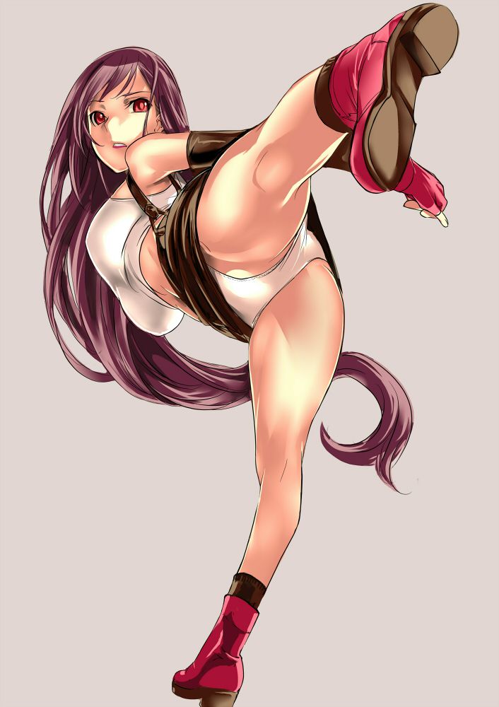 [Secondary] [Secondary] [Punchra High Kick] erotic image of a fighting-based girl who has been high-kicking without hesitation in a short skirt 53