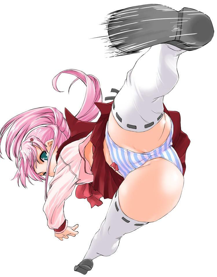 [Secondary] [Secondary] [Punchra High Kick] erotic image of a fighting-based girl who has been high-kicking without hesitation in a short skirt 60