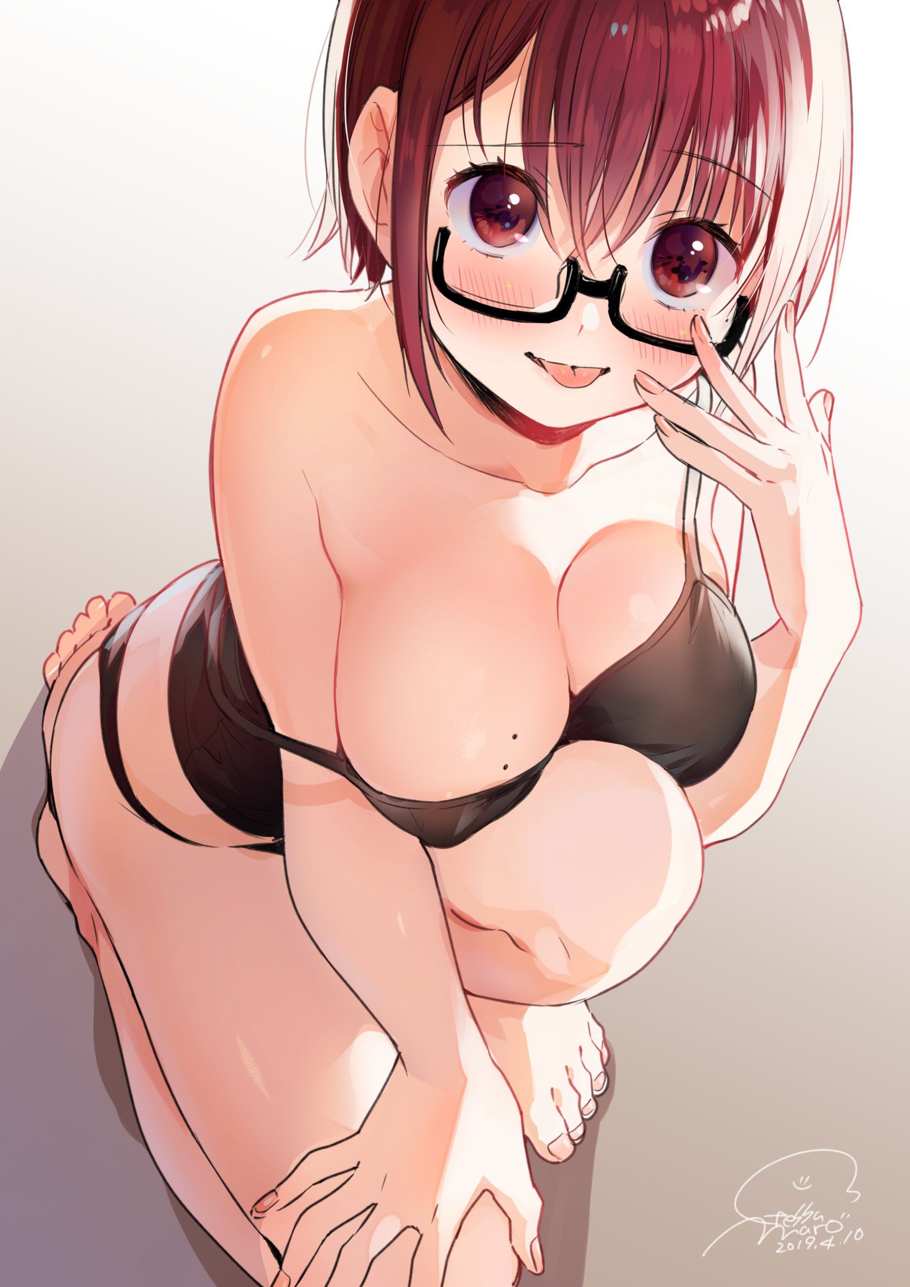 Two-dimensional erotic image feature that glasses daughter becomes painful too cute! Isn't glasses daughter the main body? W 3
