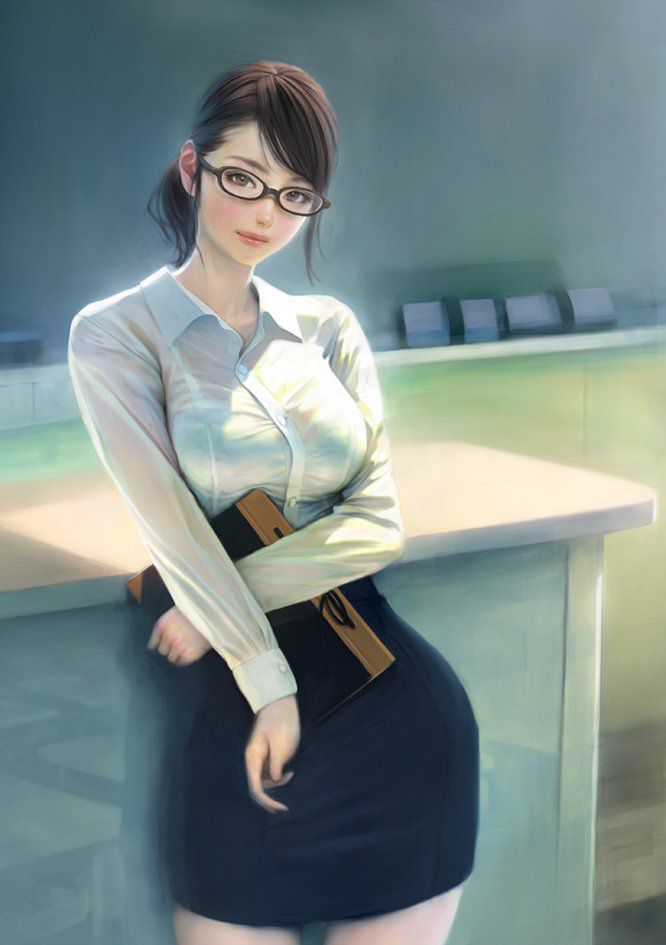 [Secondary] erotic image of a female teacher who does not actually exist at all to seduce the student with a sensational expression 61