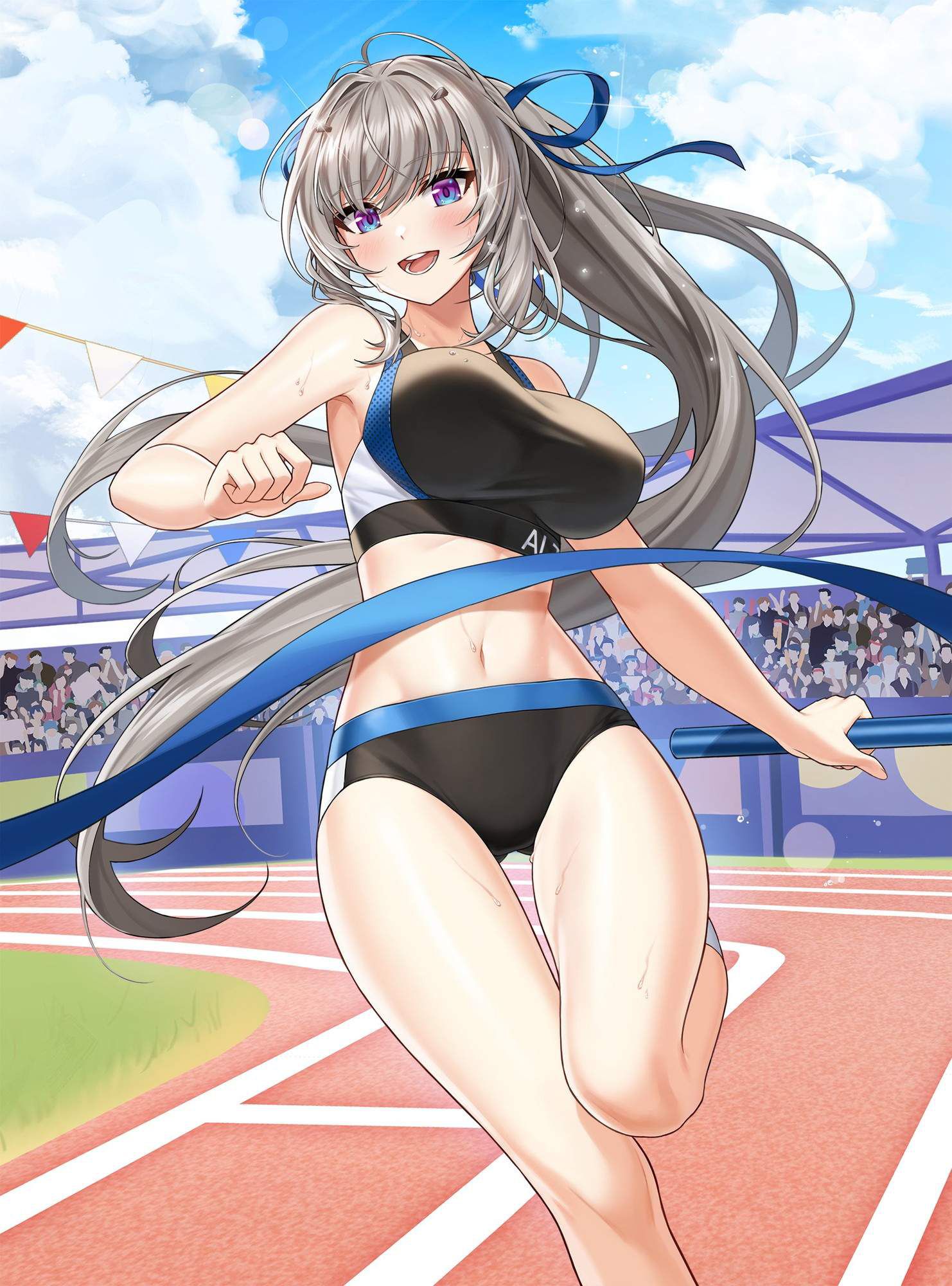 Even if you know it's a healthy sports uniform, do you still look at it with naughty eyes? Land girl ♪ in land sepa racing shorts 47