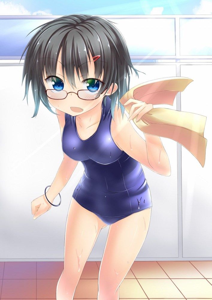 Two-dimensional glasses beautiful girl image that glasses daughter is too cute and the heart is purified 9