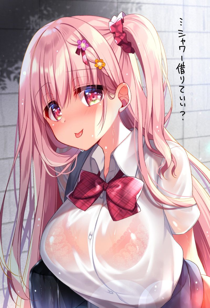Erotic images of lewd pink-haired secondary girls who do not disappoint 31
