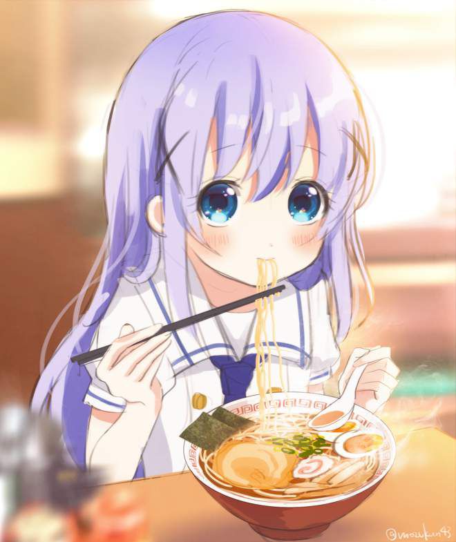 [It's good because it's like this] Secondary image of a girl eating simple ramen 14