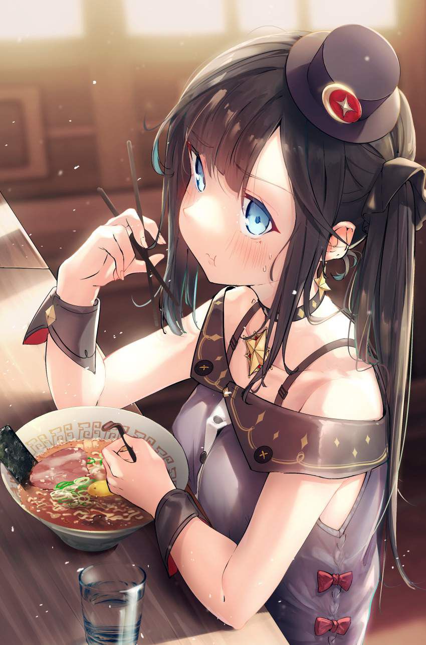 [It's good because it's like this] Secondary image of a girl eating simple ramen 15