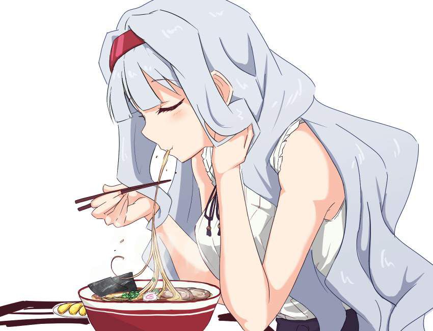 [It's good because it's like this] Secondary image of a girl eating simple ramen 16