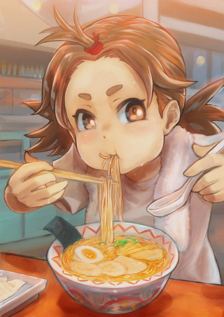 [It's good because it's like this] Secondary image of a girl eating simple ramen 17