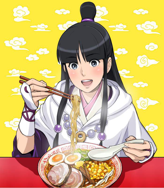 [It's good because it's like this] Secondary image of a girl eating simple ramen 2