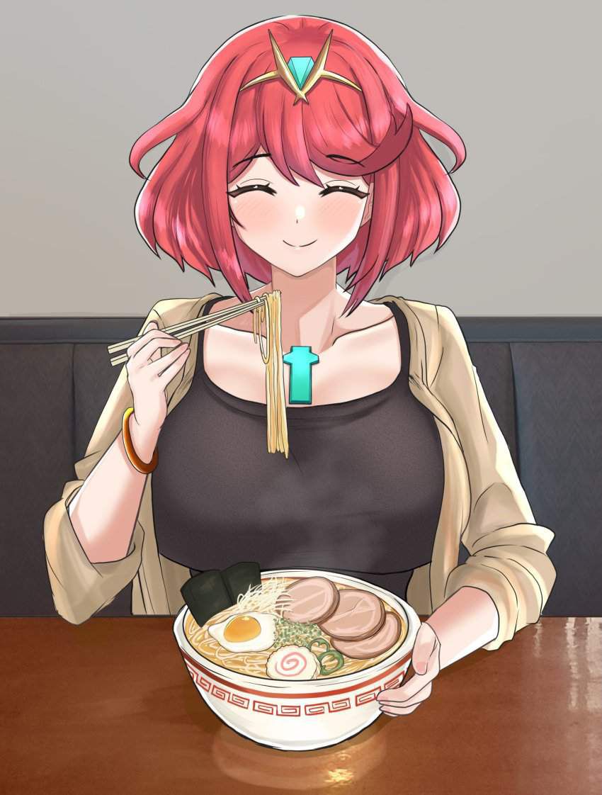[It's good because it's like this] Secondary image of a girl eating simple ramen 20