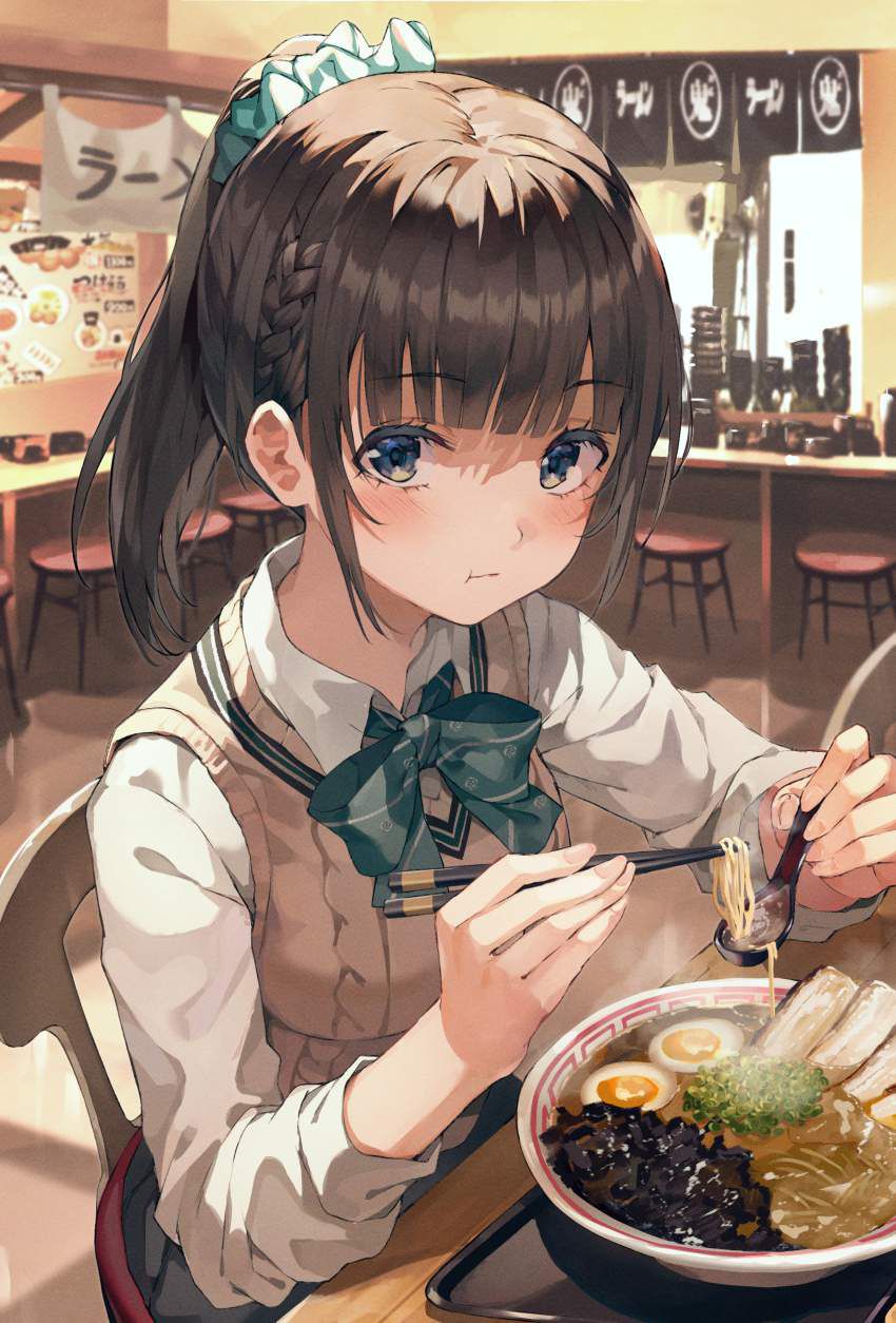 [It's good because it's like this] Secondary image of a girl eating simple ramen 21
