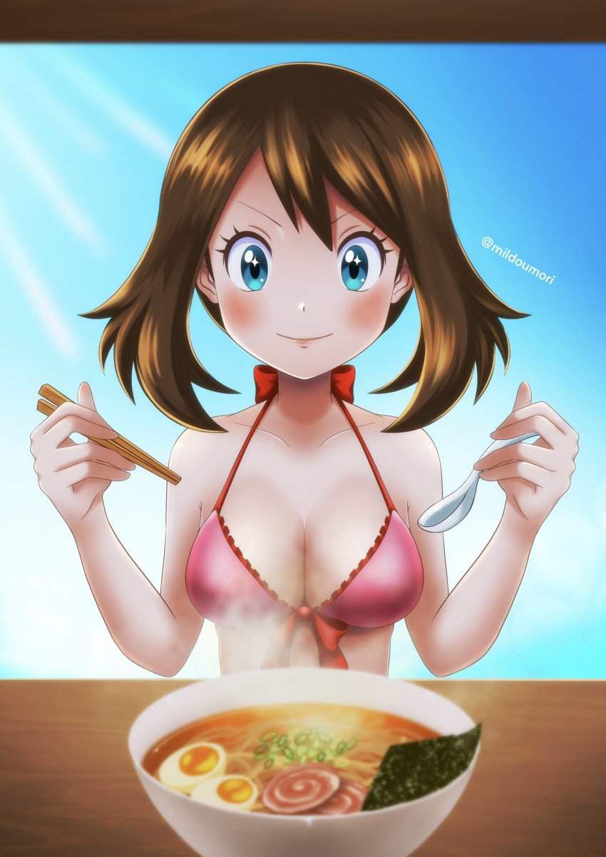 [It's good because it's like this] Secondary image of a girl eating simple ramen 22