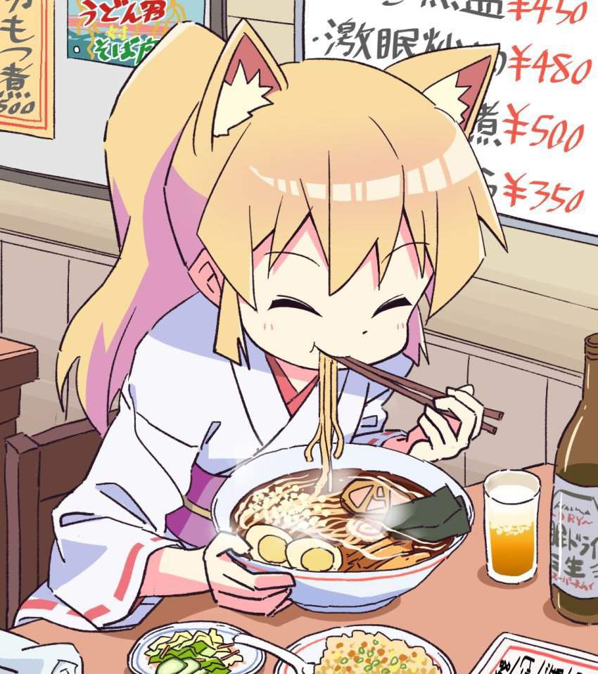 [It's good because it's like this] Secondary image of a girl eating simple ramen 24