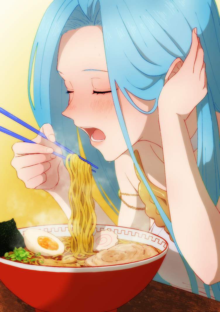 [It's good because it's like this] Secondary image of a girl eating simple ramen 26