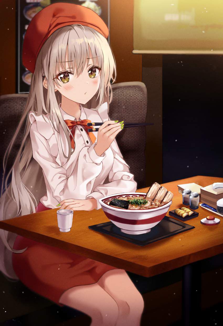 [It's good because it's like this] Secondary image of a girl eating simple ramen 30