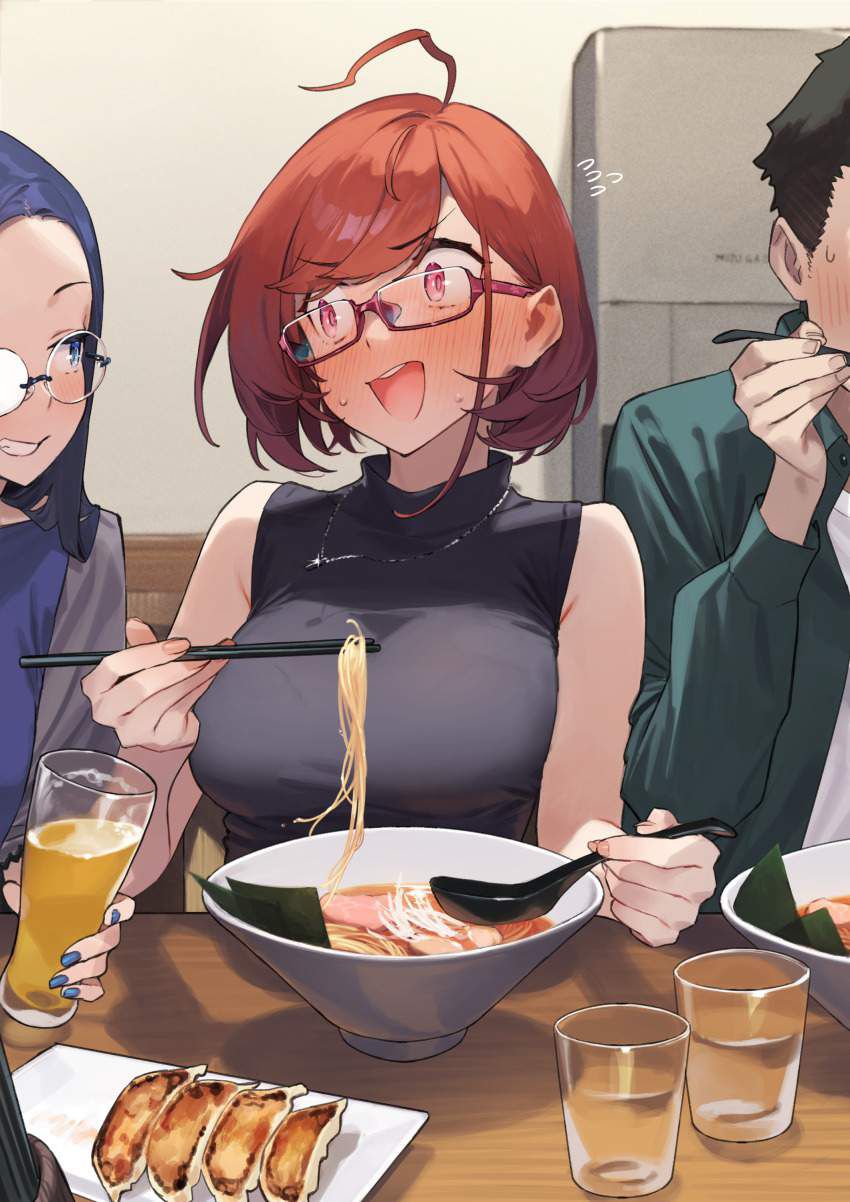 [It's good because it's like this] Secondary image of a girl eating simple ramen 33