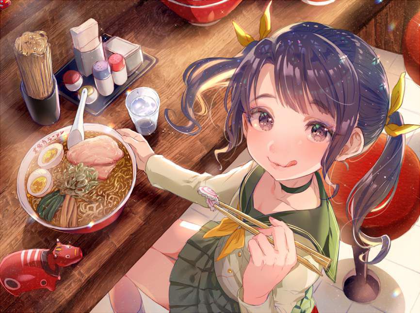 [It's good because it's like this] Secondary image of a girl eating simple ramen 6