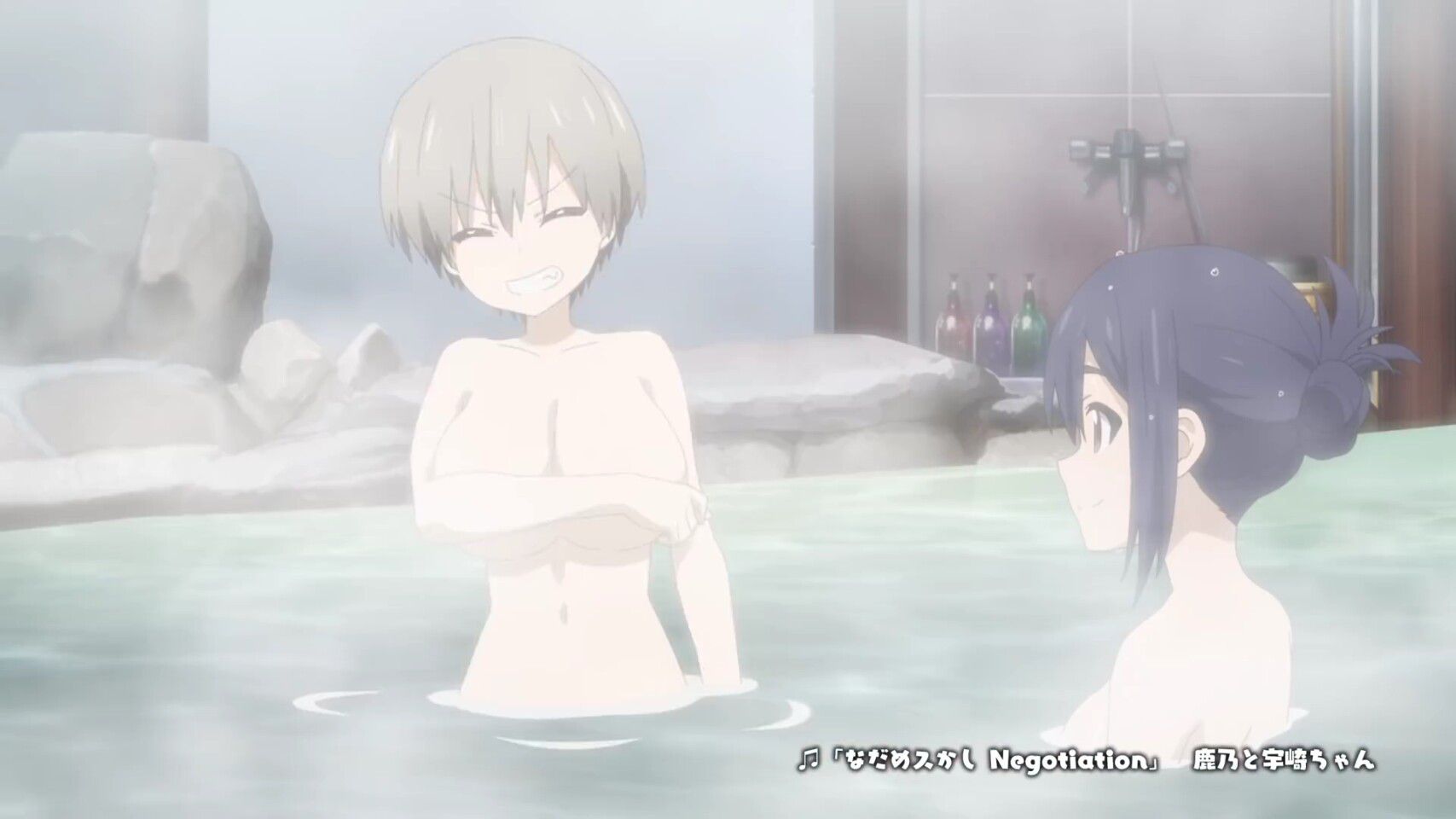 Anime [Uzaki-chan wants to play! ] Such as erotic hot spring bathing scene of the girl! Broadcast starts in July 15