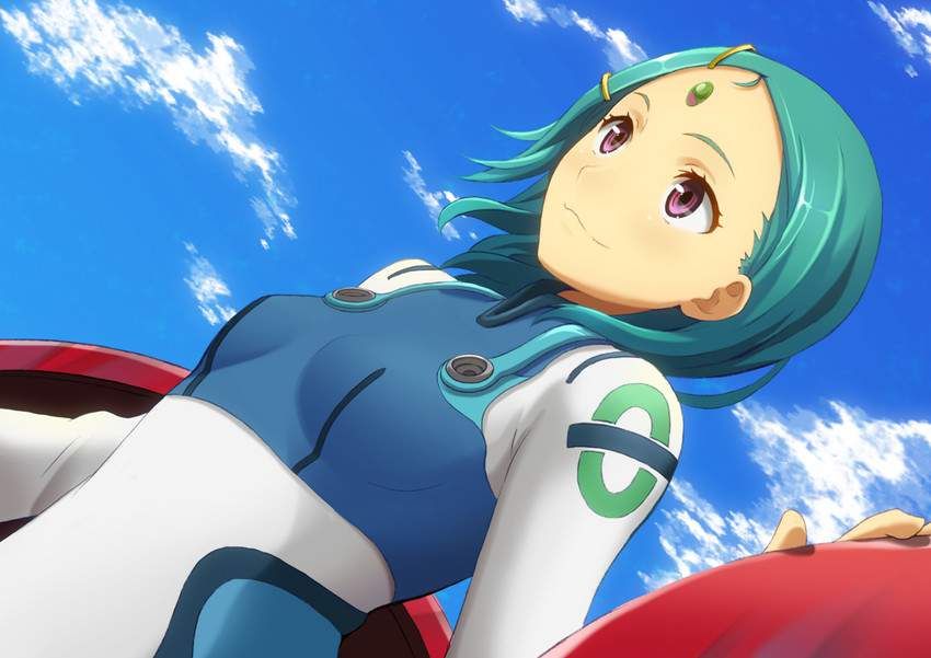 Two-dimensional erotic image of the Symphonic Psalm Eureka Seven. 13