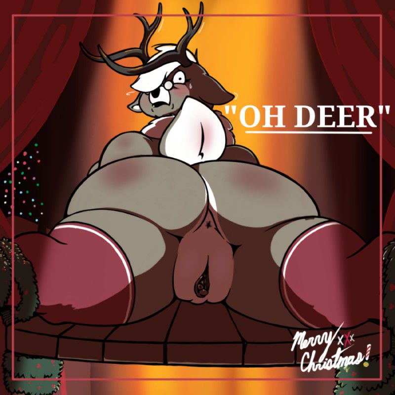 Merry Furry Christmas And A Happy Nude Deer 148
