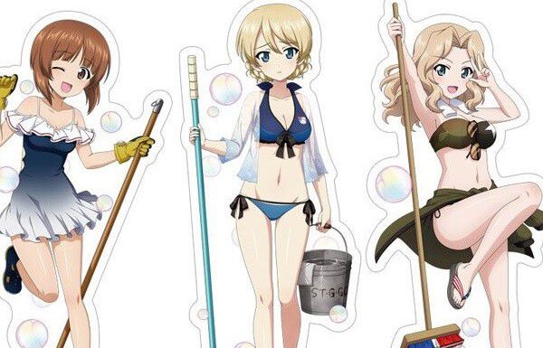 [Girls Panzer] erotic acrylic stand girls are in erotic swimsuit 1