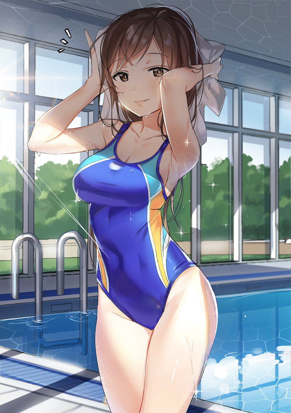 Isn't it too much of a swimming suit that the full body becomes apparent? 9