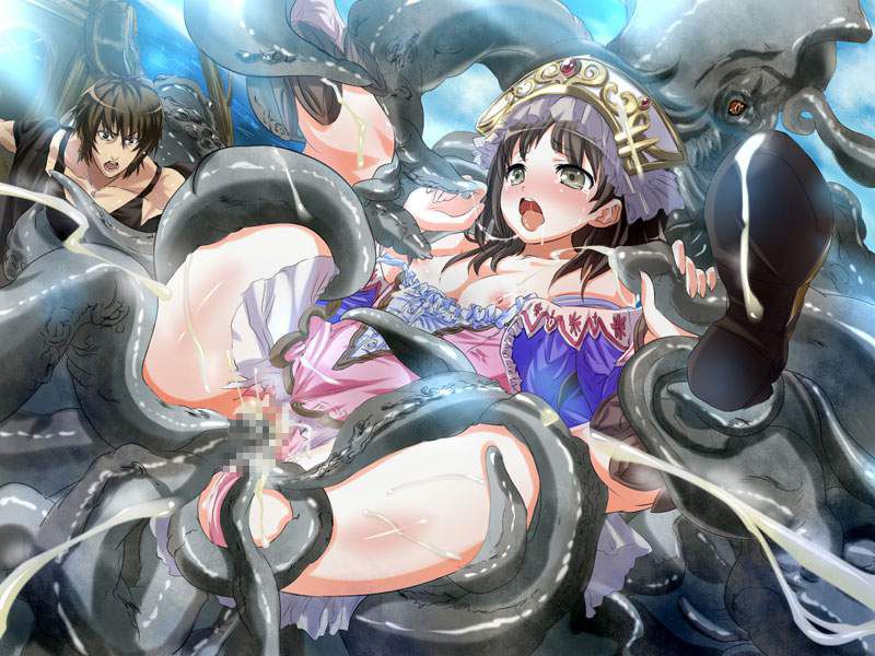 [Large fishing] secondary erotic image that multiple girls are the victim of tentacle insult 23