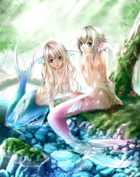 The second erotic image summary which comes to want to play with a beautiful mermaid 36