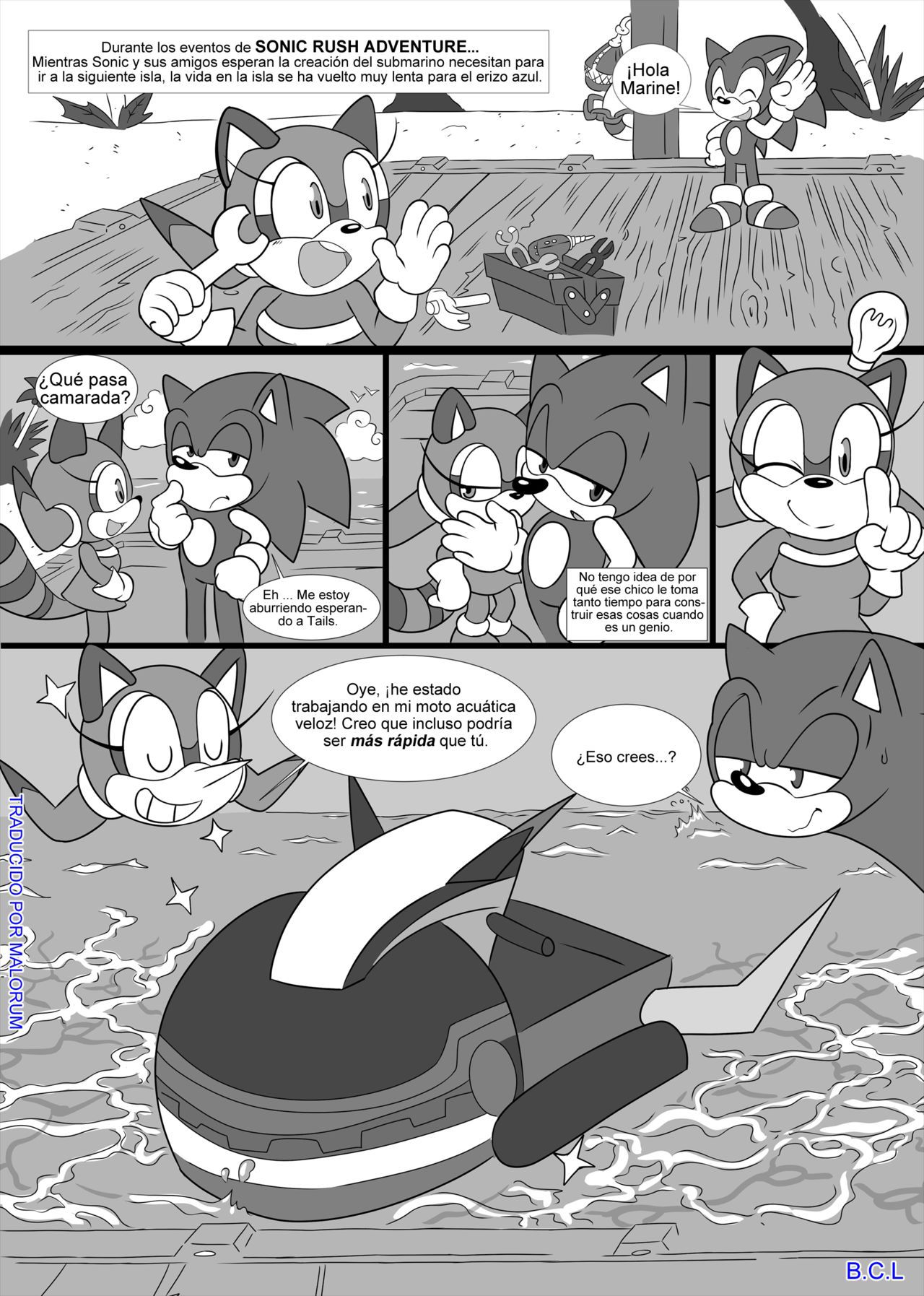 [Escopeto] Sonic & Marine New Venture! (Sonic the Hedgehog) [Spanish] [Malorum] 2