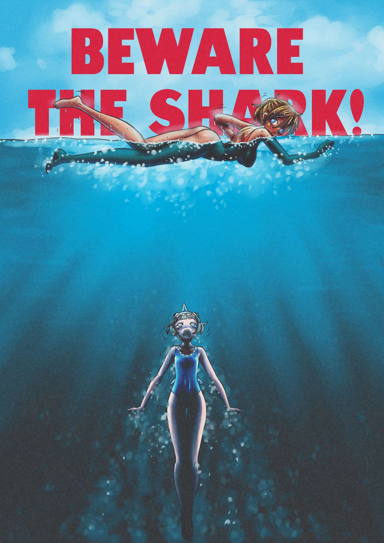 Gabi, Samantha and Lily in 'Beware the shark' 1