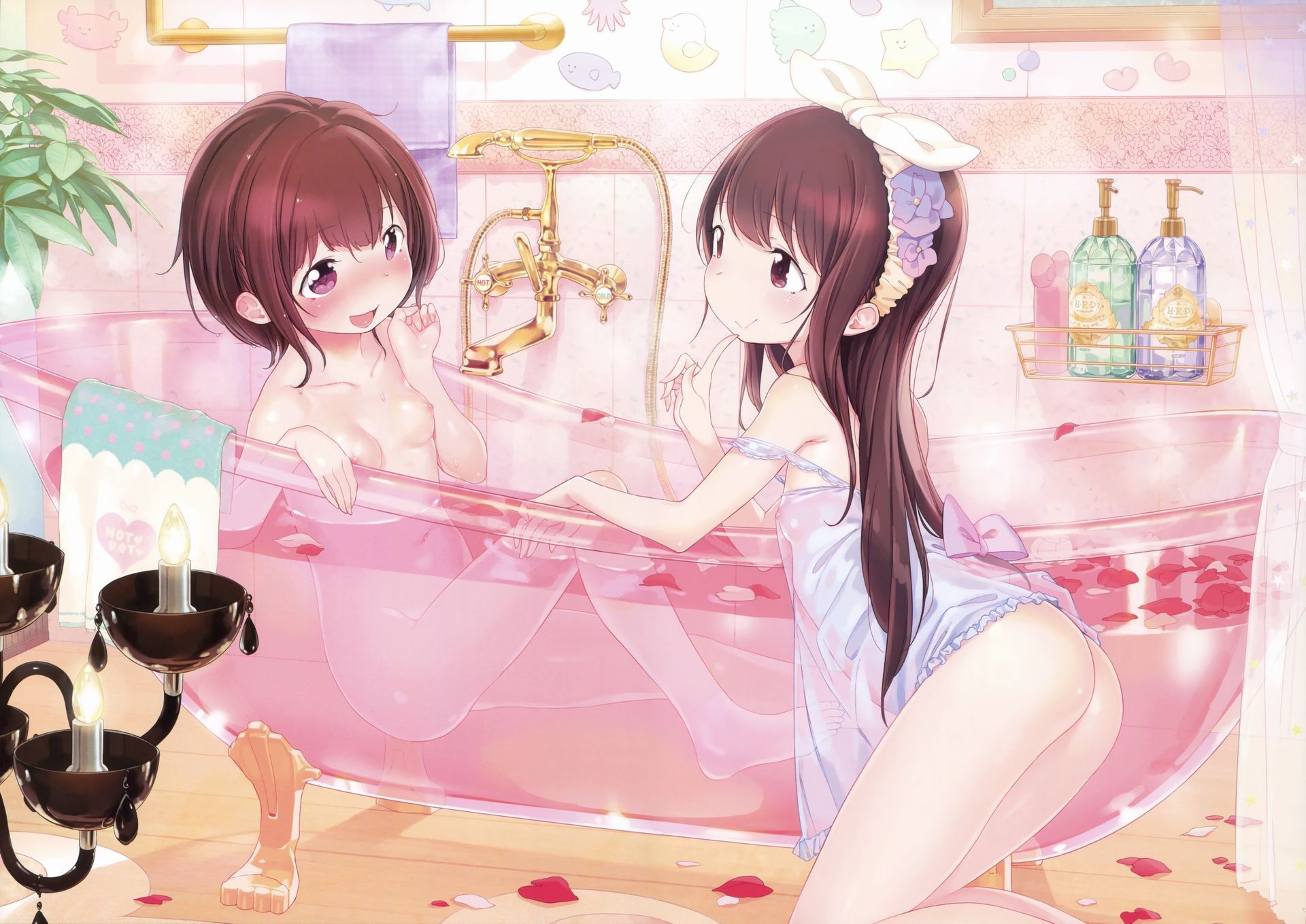 Two-dimensional erotic image feature that collected the bathing scene of the beautiful girl who comes to want to take a bath together unintentionally 1