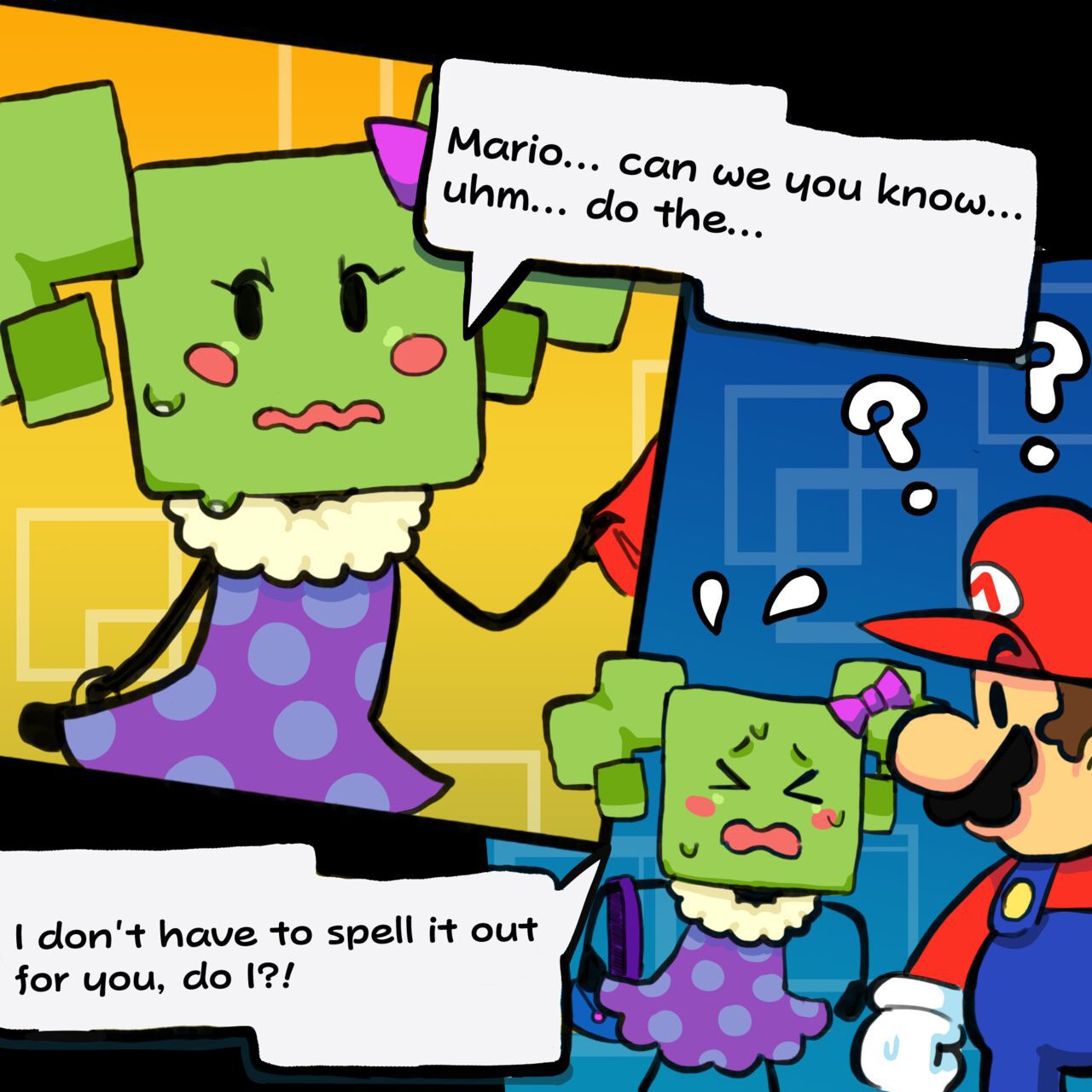 Mimi x Mario (Super Paper Mario) 5