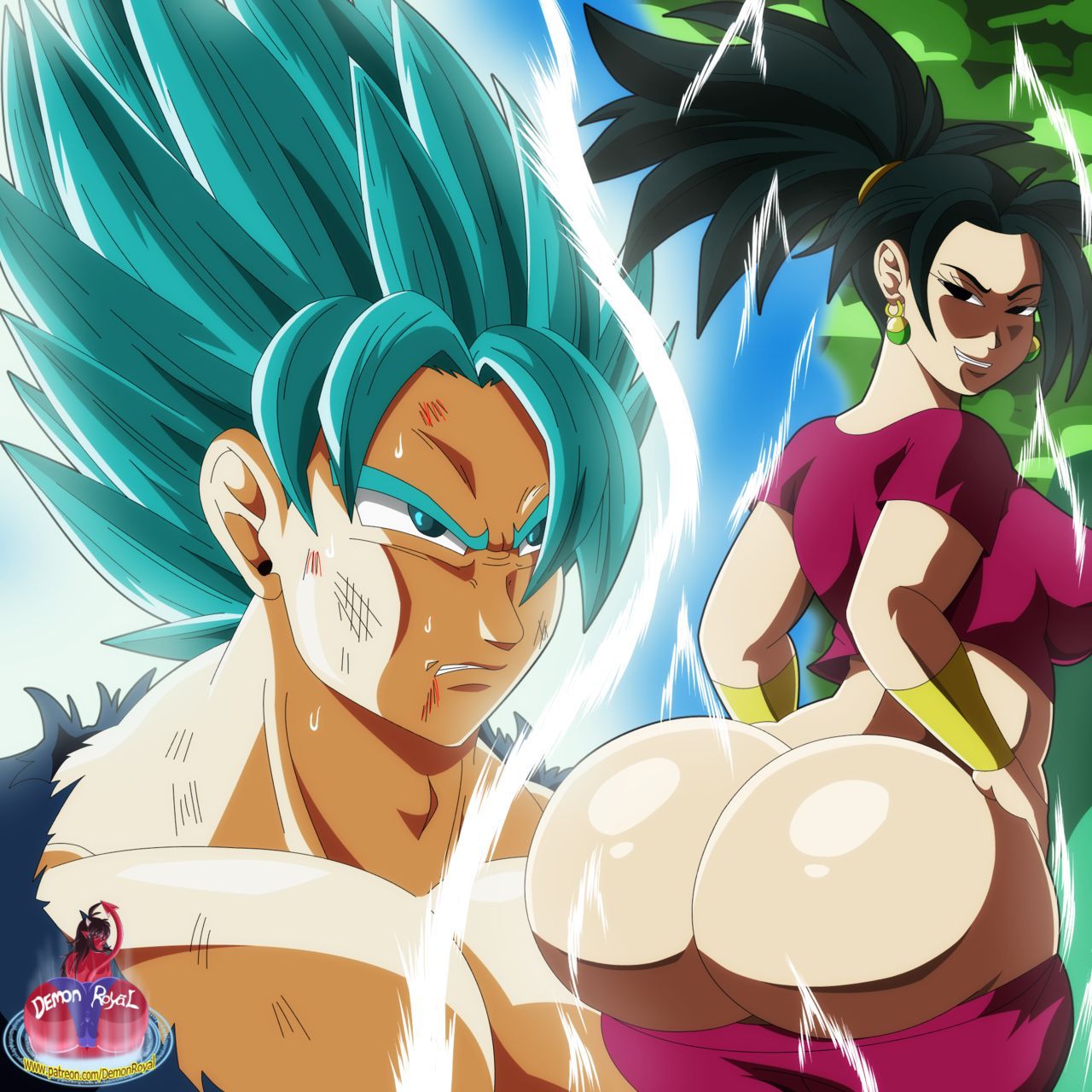 [Demon Royal] Goku vs Kale and Caulifla (Dragon Ball Super) 1