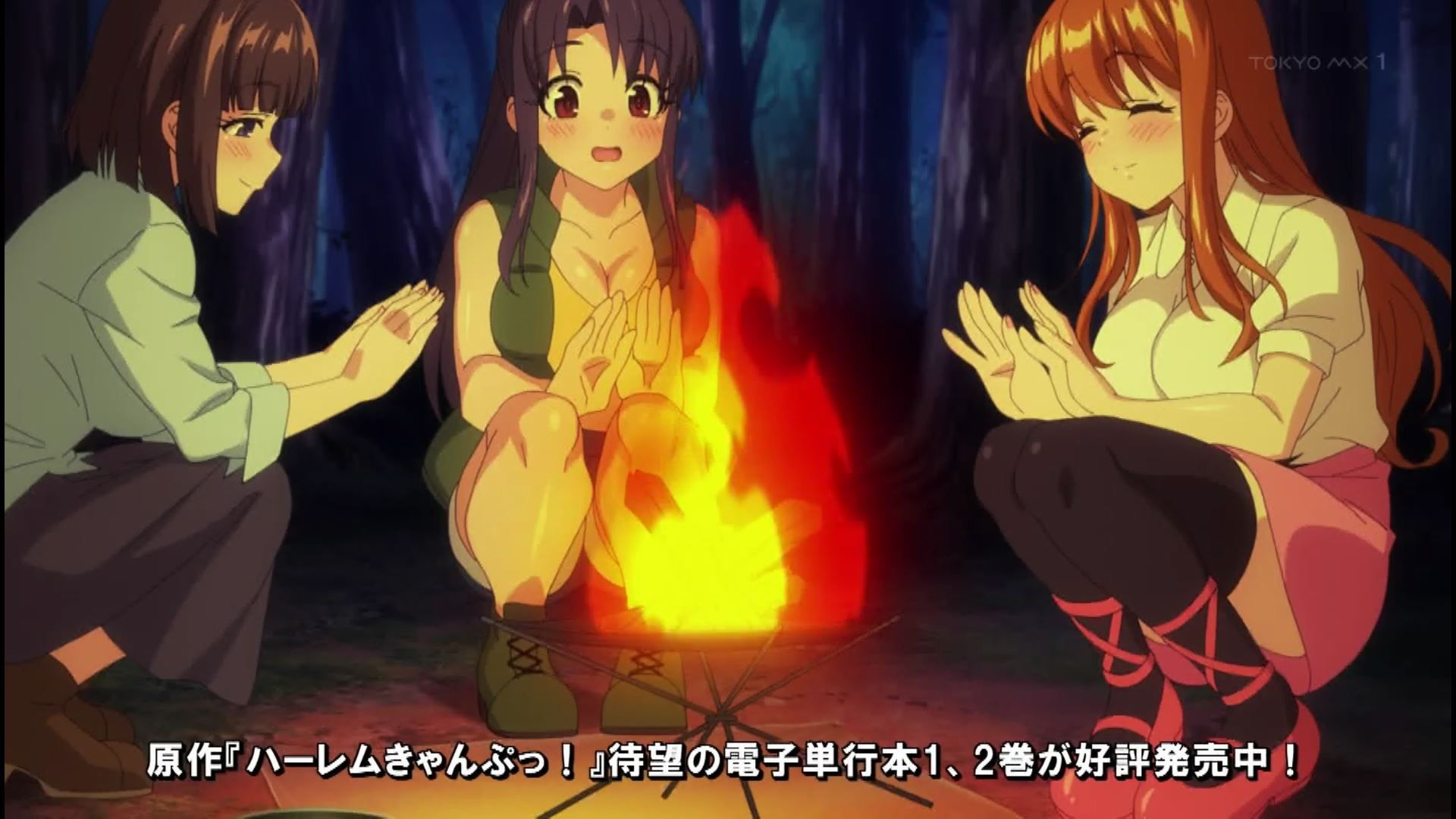 In the anime "Harlem Kyanpu!" episode 1, a girl stays in her uncle's tent and is attacked 6