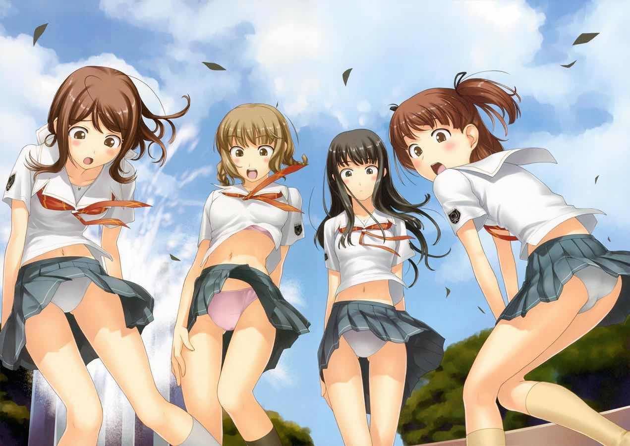 A lucky nijiero image to see the pantyhose in the prank of the wind 10