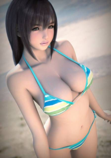 Rainbow image that I want to feel the temperature of summer to see the swimsuit beautiful girl 1