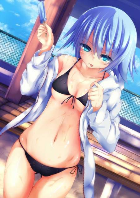 Rainbow image that I want to feel the temperature of summer to see the swimsuit beautiful girl 34