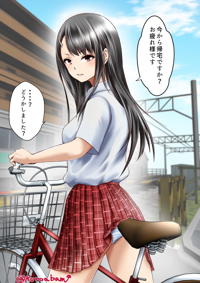 [Secondary] bicycle pantyhose image of high school girls in the middle of going to and from school 1