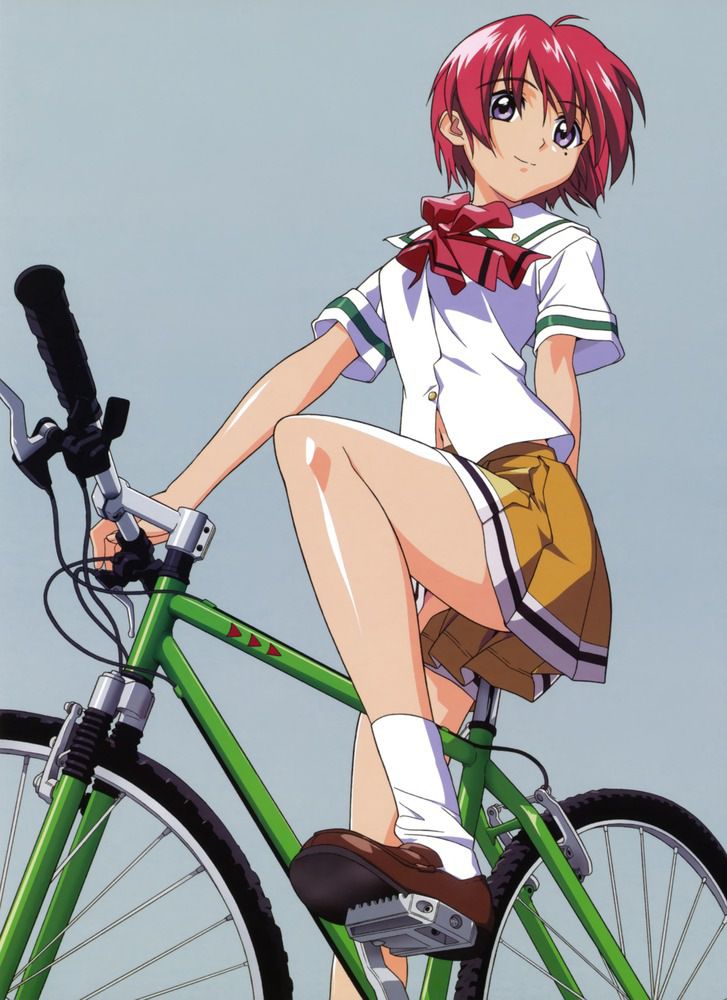 [Secondary] bicycle pantyhose image of high school girls in the middle of going to and from school 21