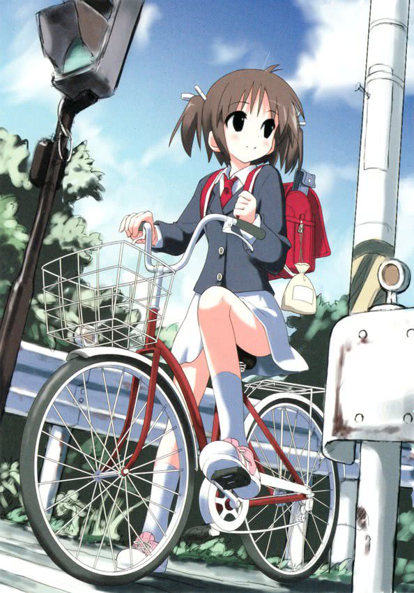 [Secondary] bicycle pantyhose image of high school girls in the middle of going to and from school 23