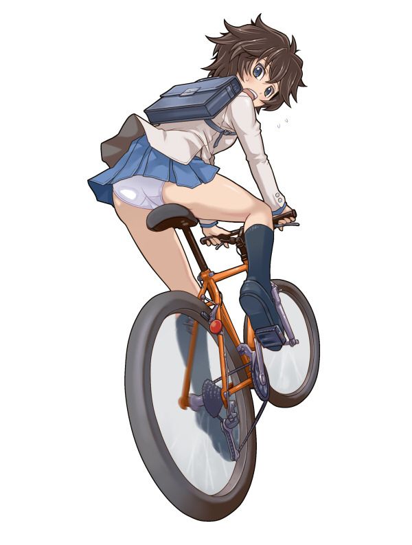 [Secondary] bicycle pantyhose image of high school girls in the middle of going to and from school 35
